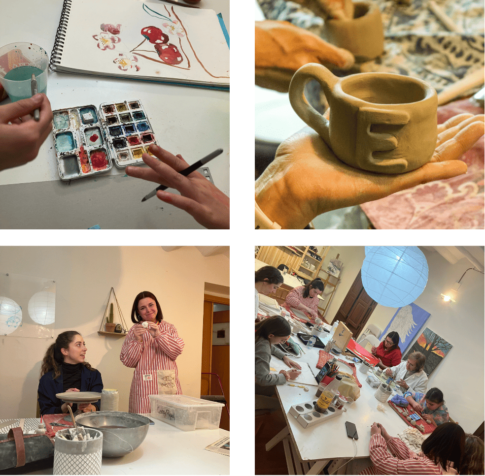 Collage de mujeres en talleres Collage de mujeres en talleres