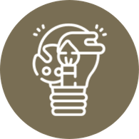 Icono de ideas creativas